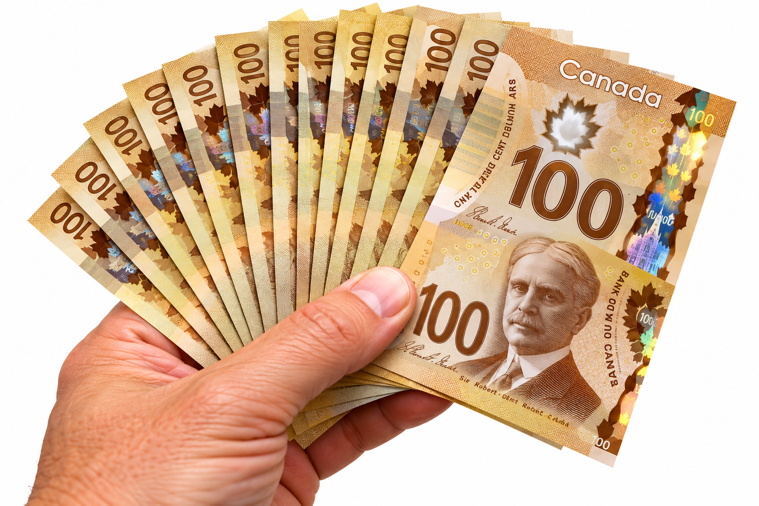 Canadian hundred dollar bills