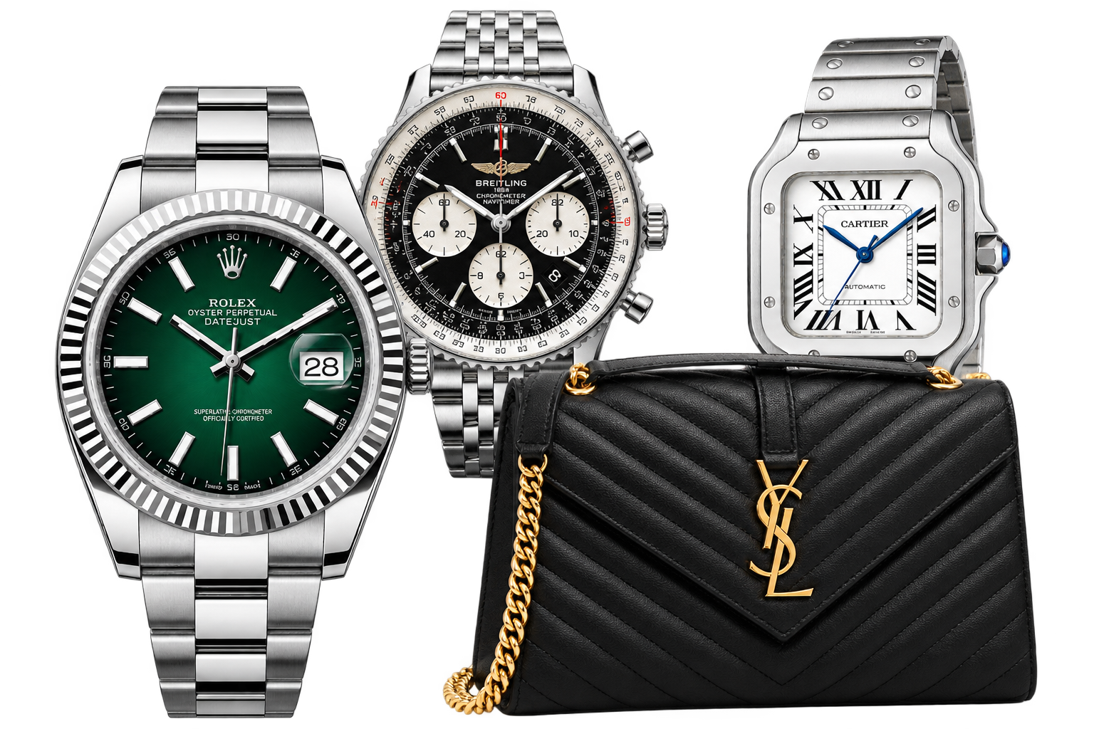 Luxury watches and designer handbag